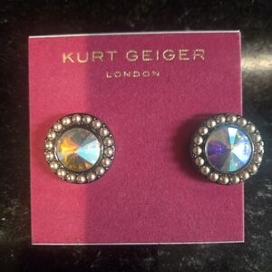 Kurt Geiger Iridescent Stud Earrings